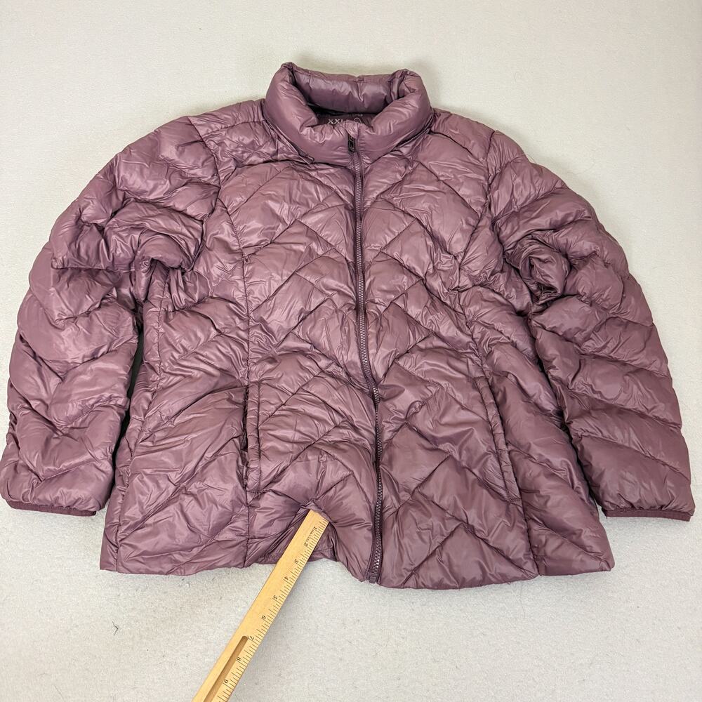 London Fog XXL Packable Down Puffer Jacket Mauve Purple Lightweight Coat